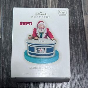 Hallmark 2009 ESPN sports center Santa Christmas ornament with sound NEE